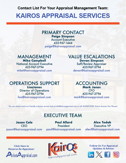 Kairos AMC Contact & Fee Sheet