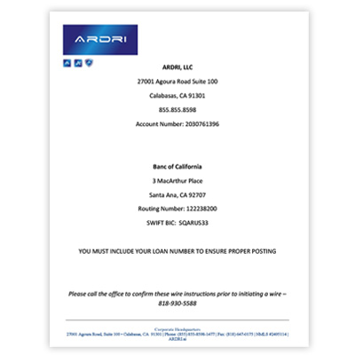 ARDRI Wiring Instructions