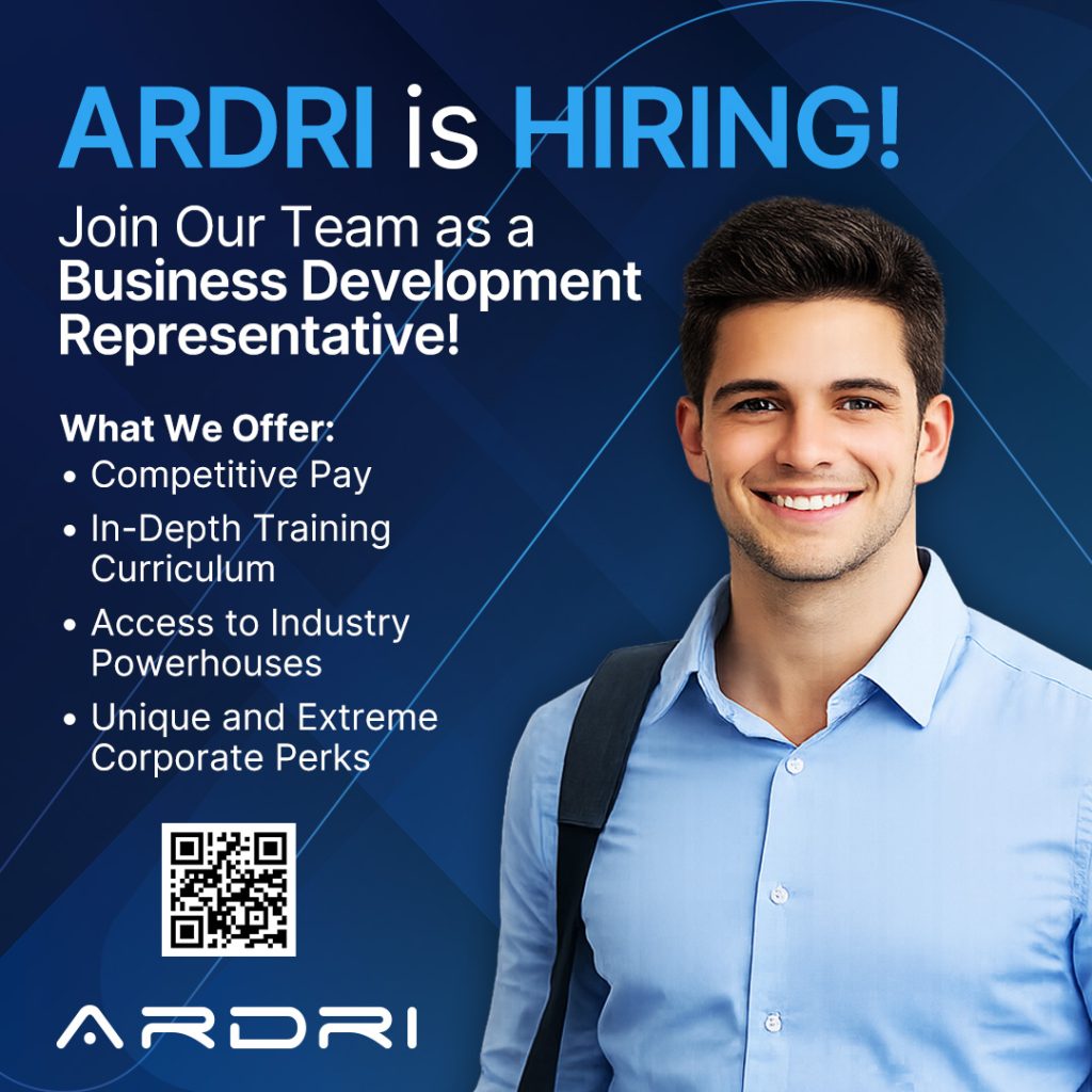 ARDRI is Hiring - Business Development Representative